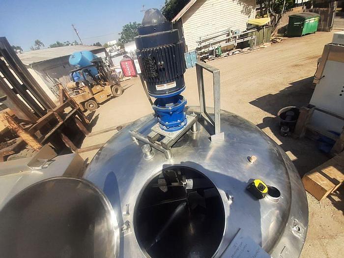 Used 600 GALLON CREMERY PACKAGE MIX TANK - S/S - JACKETED
