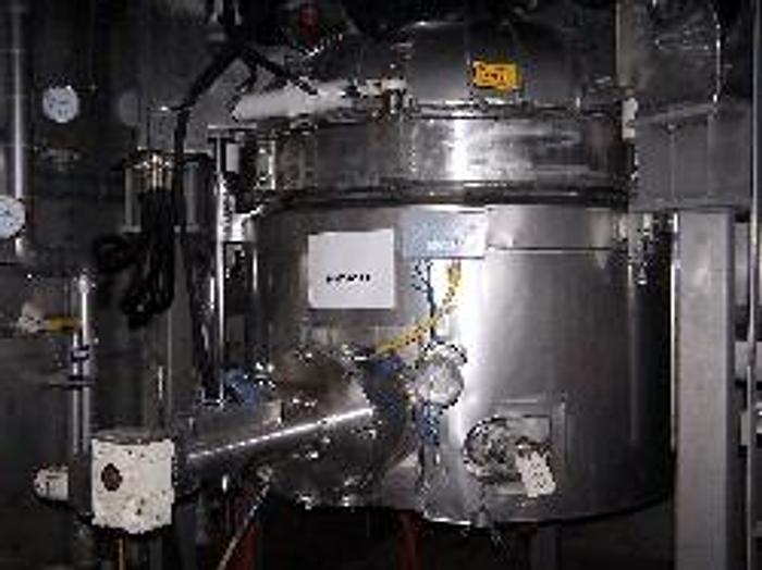 Used 1550 LITER/410 GALLON COGEIM PAN DRYER MODEL EV 1500 – HASTELLOY C-22 – JACKETED