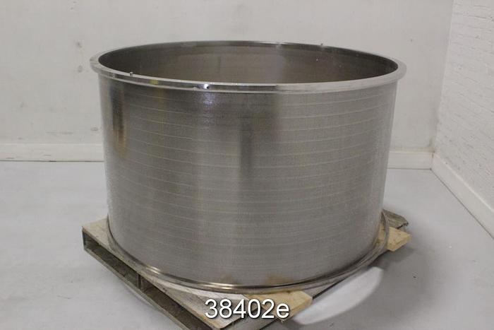 Used Bird Model 70 Pressure Screen Outer Basket, 0.062" Holes #38402