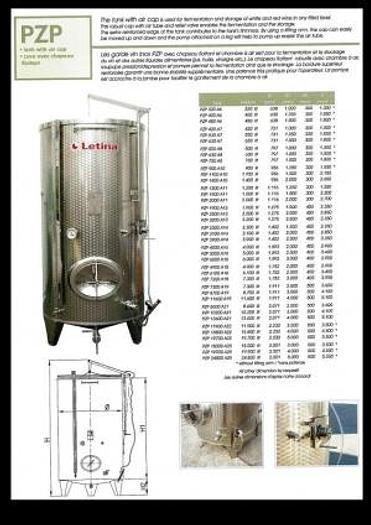 Letina 528 Gallon Jacketed Ferm/Storage Tanks