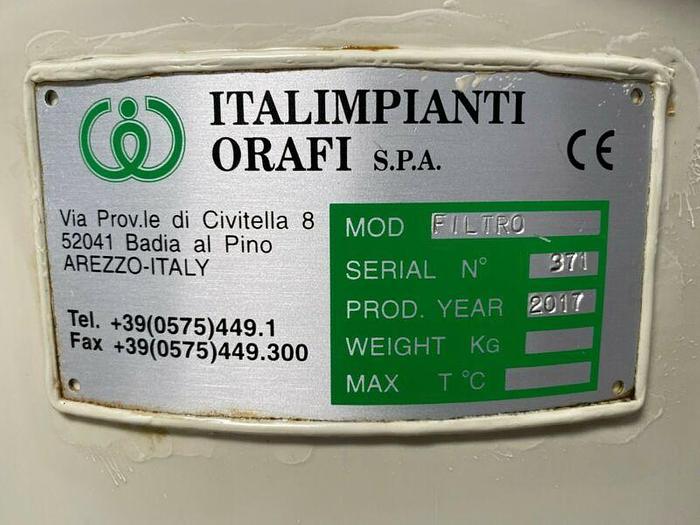 Used Italimpianti Orafi Model Filtro Sambo Filter Trolley w/ 380mm Diameter Filters