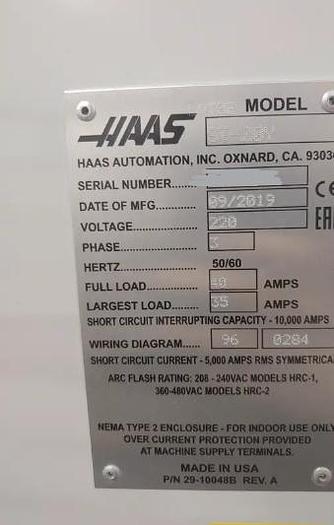 Used 2019 HAAS ST-20Y CNC Turning Center with Y-Axis/Live Tooling/Bar Feeder