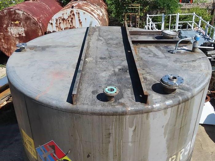 Used 6,500 GALLON IMPERIAL STEEL TANK CO. VERTICAL TANK - S/S - JACKETED