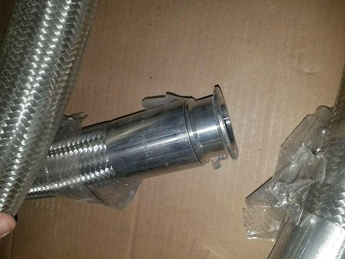 Used HOSE 2 inch Pharmaceutical Stainless Steel 15 Foot w/ Quick Connect and Flange