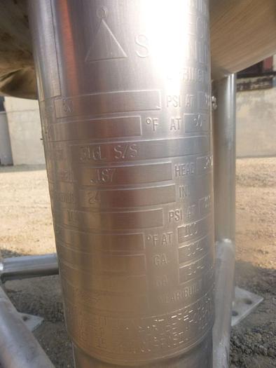Used Reactor, 79 Gallon, 316L S/st, Jkt, 50 PSI, Precision, A #S744226