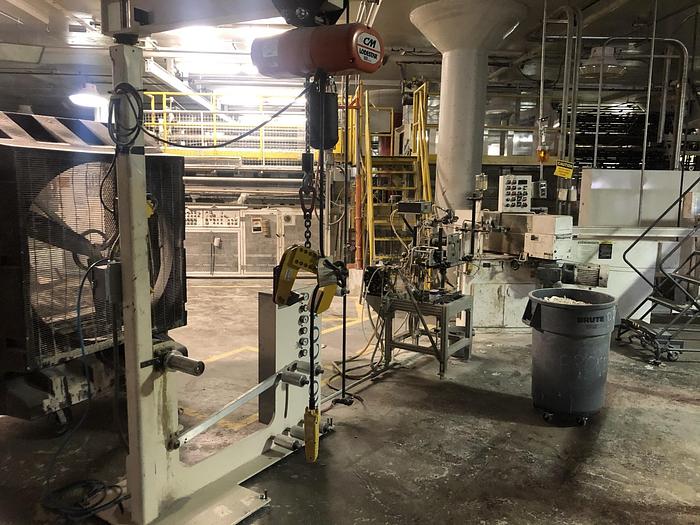 Used PCMC ELECTRONIC CORE WINDER EMC-14 WITH RONCO UNWIND FOR TISSUE TOWEL CORES