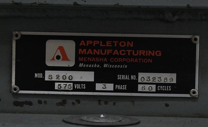 Used 128" MENASHA CORPORATION S200 CORE CUTTER 3" MANDRILL