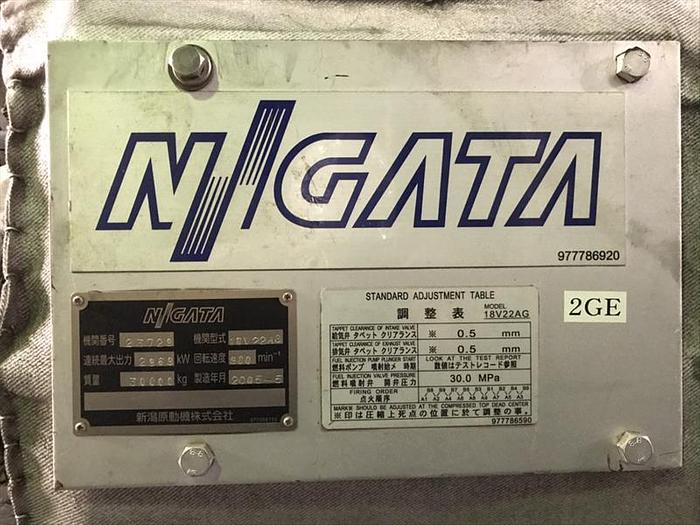 Used Niigata 18V22AG gas generator two sets in excellent working condition.