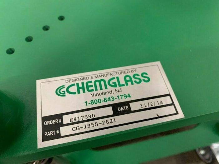 Used Chemglass 20 Liter Glass Reactor w/ Overhead Stirrer & Digital Temp Monitor