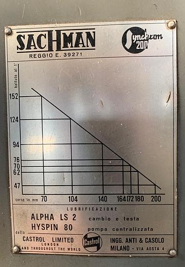 Usato Stozzatrice Sachman Synchron 200