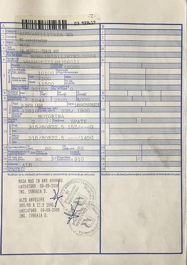 Gebruikt 2004 MAN TGA 18.460 , EURO 2, manual gearbox