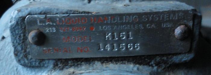 Used Pump, Gear, 3 HP, C/st, Liquid Handling, Mdl K151 #S740844