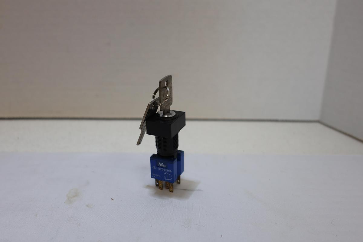 New Key Operated Selector Switch w/ 2 Keys 2-Position Maintained Panel Mount 5A 250VAC