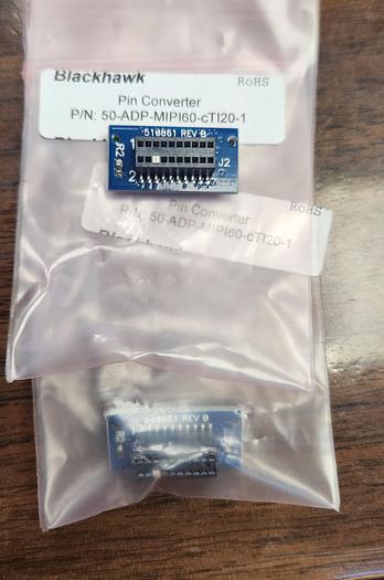 Used lot of 6 Blackhawk Pin Converter Kit -(2) 20-pin cTI, - (2) 20-pin ARM, (2) 60-pin TI - GHA-118