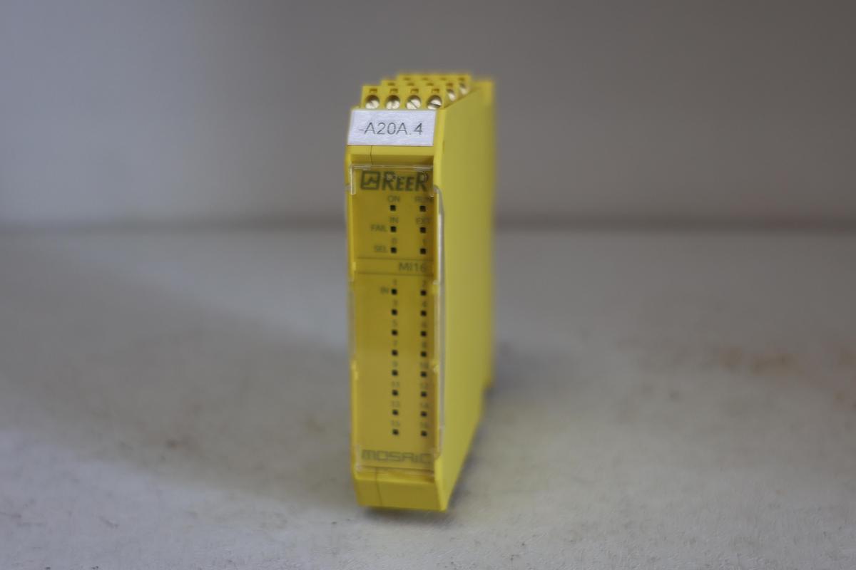 Used REER Mosaic MI16 Digital Input Expansion Unit – P/N 8040003 – 16 Inputs – Safety Module GHA-54