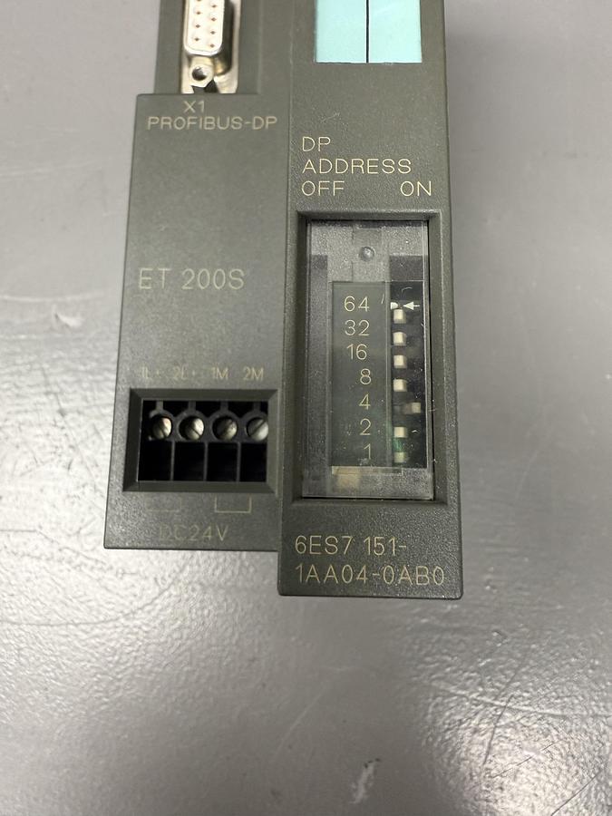 Used Siemens 6ES7 151-1AA04-0AB0 SIMATIC ET 200S IM 151‑1 Interface Module GHC-37