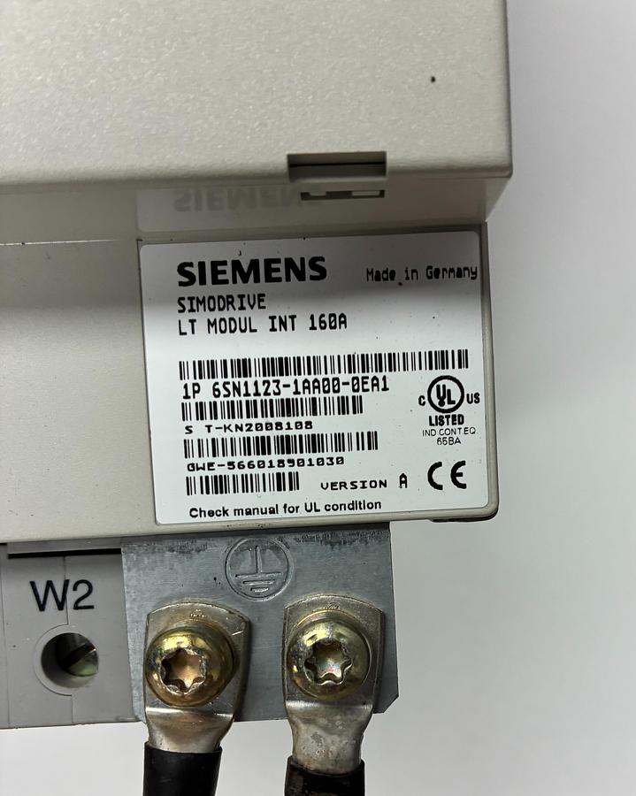 Used Siemens SIMODRIVE 611 1P 6SN1123-1AA00-0EA1 Power Module – Axis Module, 50A version A GHC-50