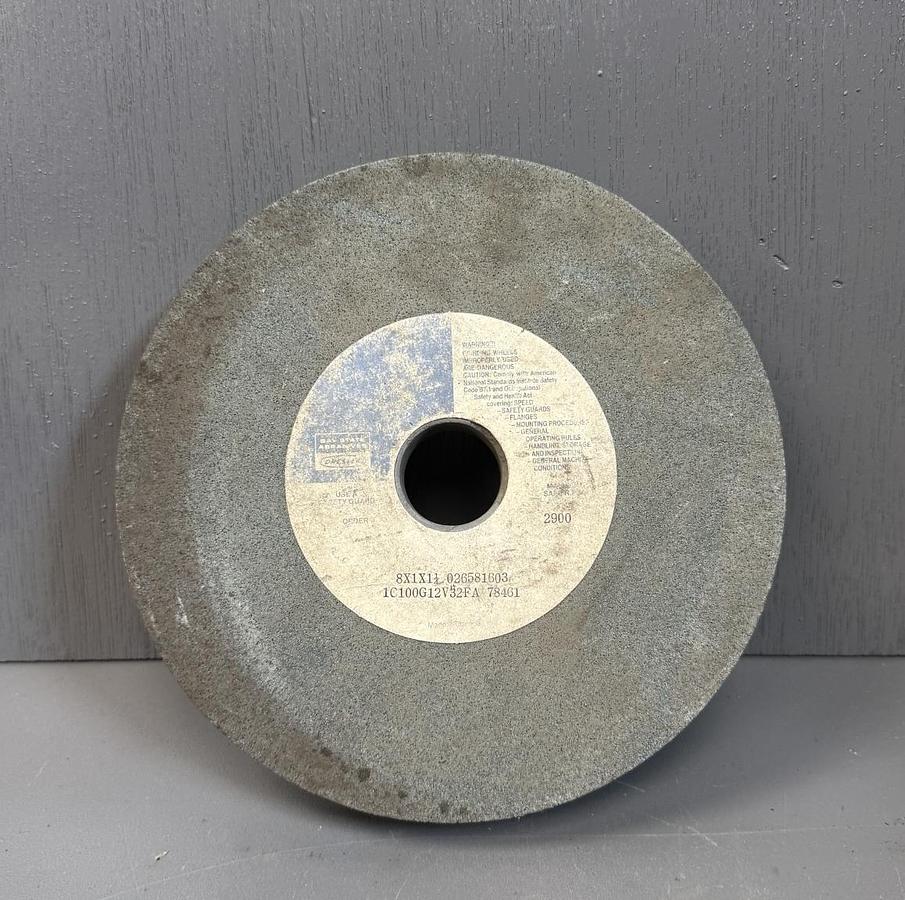 Used Bay State Abrasives 1C100G12V32FA 78461 8X1X1-1/4 Grinding Wheel GHB-44