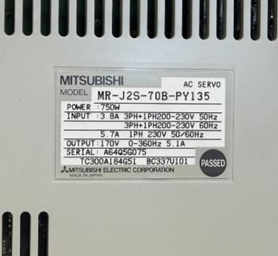 Used Mitsubishi MR-J2S-70B AC Servo Amplifier