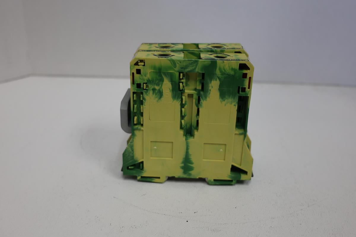 Used WAGO Power Cage Clamp 2 Conductor Ground Terminal Block Model: 285-1187 2 Conductor GHA-187