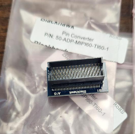 Used lot of 6 Blackhawk Pin Converter Kit -(2) 20-pin cTI, - (2) 20-pin ARM, (2) 60-pin TI - GHA-118