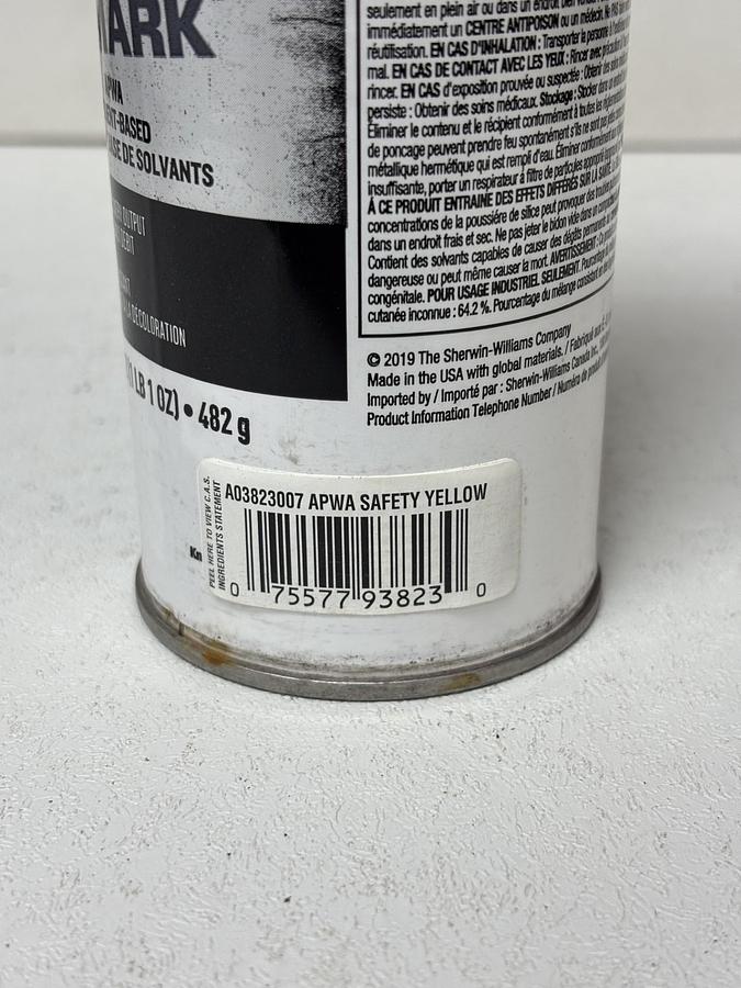 Used (Lot of 5) Krylon Quik Mark A03823007 APWA Safety Yellow 17oz GHA-SS4