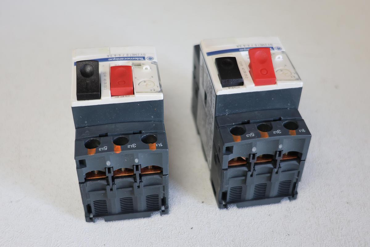 Used (Lot of 2)Telemecanique GV2-ME10 Motor Circuit Breaker (4–6.3A) Schneider Elec. GHC-16