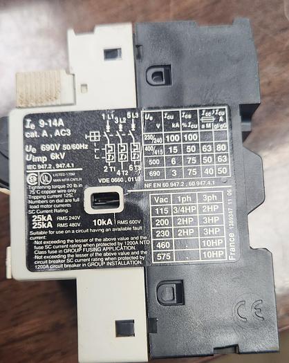 Used Telemecanique motor circuit breaker GV2-M16 auxiliary switch 9-14 A auxiliary switch - GHA-99