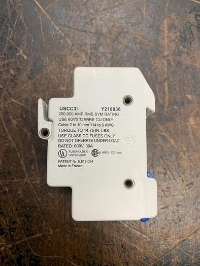 Used Ferraz Shawmut Ultrasafe Fuse Holder USCC3I GHA-gs58