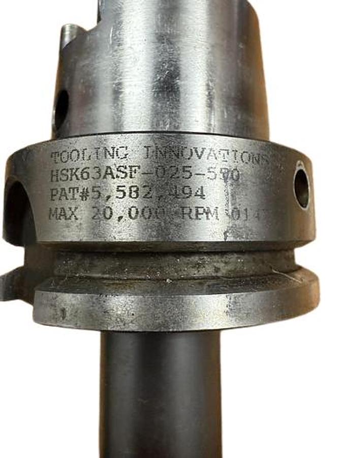 Used Tooling Innovations HSK63ASF-025-550 Shrink Fit Tool Holder