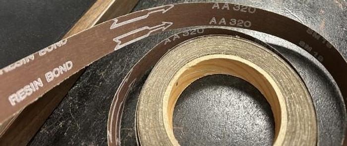 Used Aluminum Oxide 1" X 50'(?) Roll Abrasive Sanding Roll W/ Double Resin Bond - GHB-73