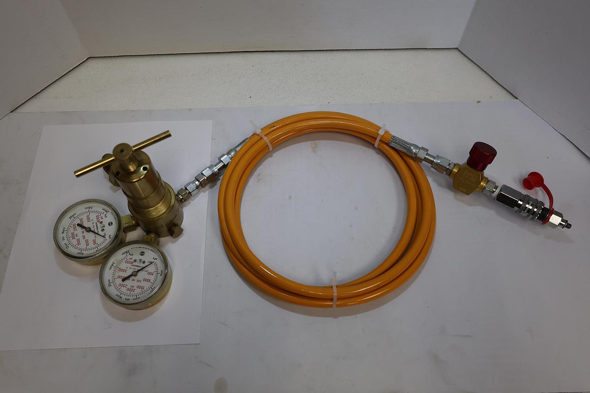 Used Victor SR4J High Pressure Nitrogen Charging Regulator Kit 10' Hose DADCO SV-3G