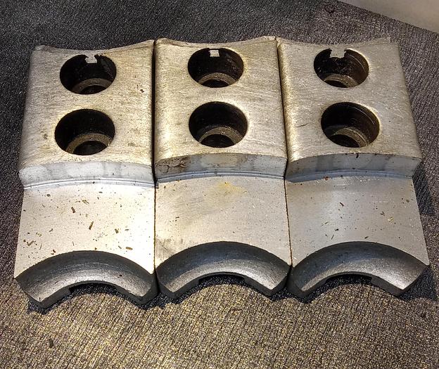 Used ALUMINUM SERRATED SOFT JAWS (set of 3)- GHA-30