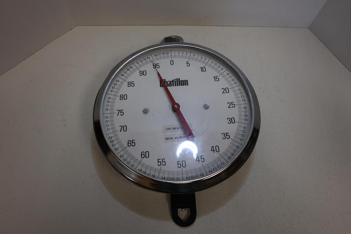 Used Chatillon BD100-SP Hanging Dial Scale 100 lb Capacity Industrial Scale