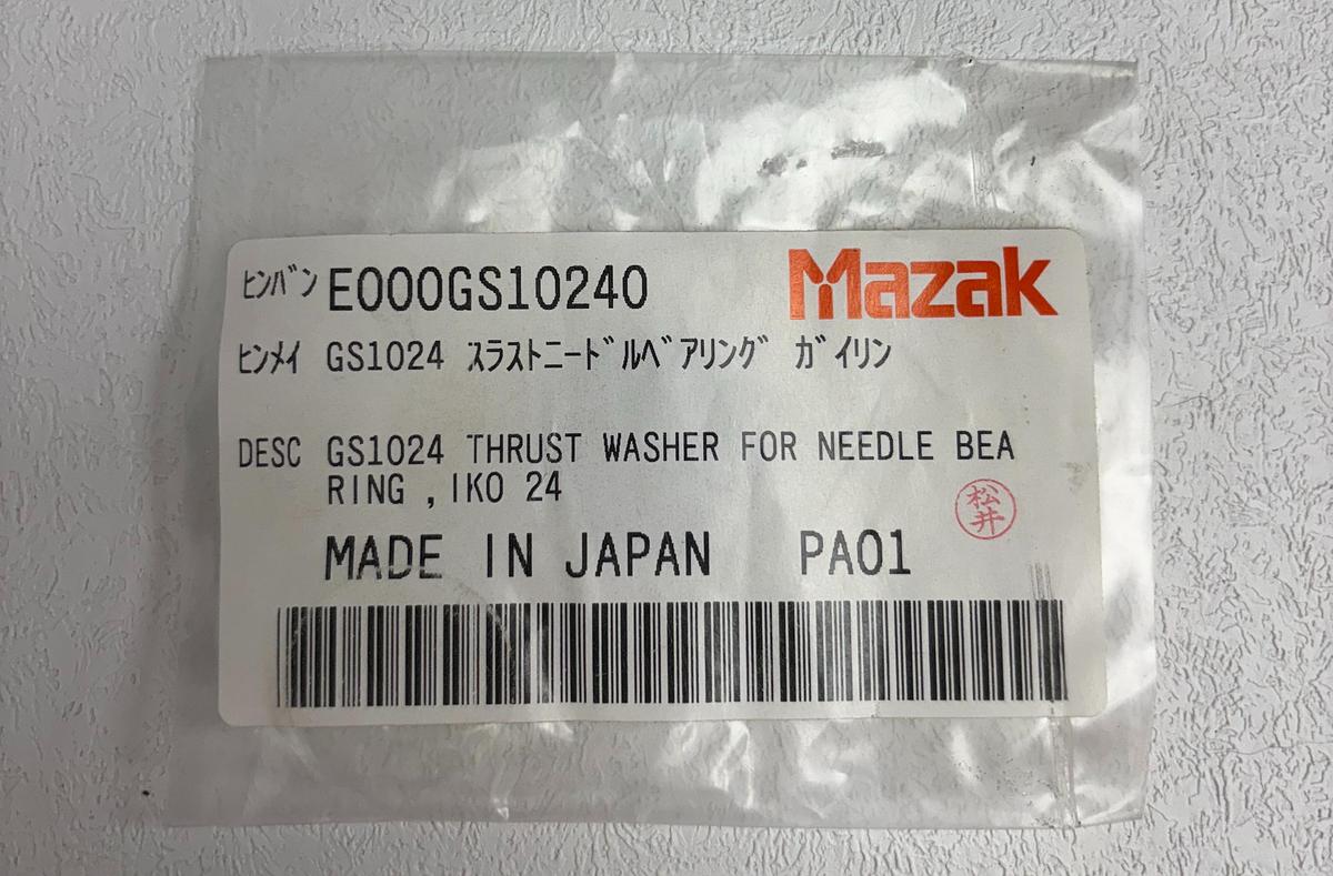 Used Mazak E000GS10240, THRUST WASHER FOR NEEDLE DEA RING, IKO 24
