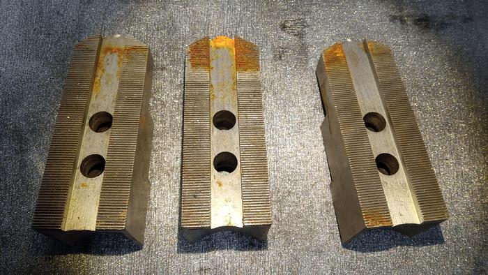 Used ALUMINUM SERRATED SOFT JAWS (set of 3)- GHA-30