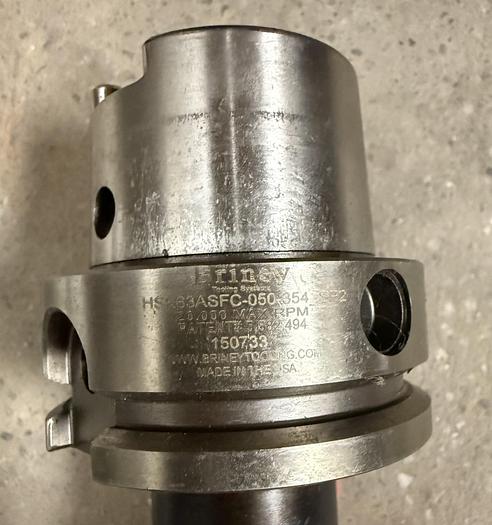 Used BRINEY HSK63ASFC-050-354 SHRINK FIT TOOL HOLDER GHA-GS36
