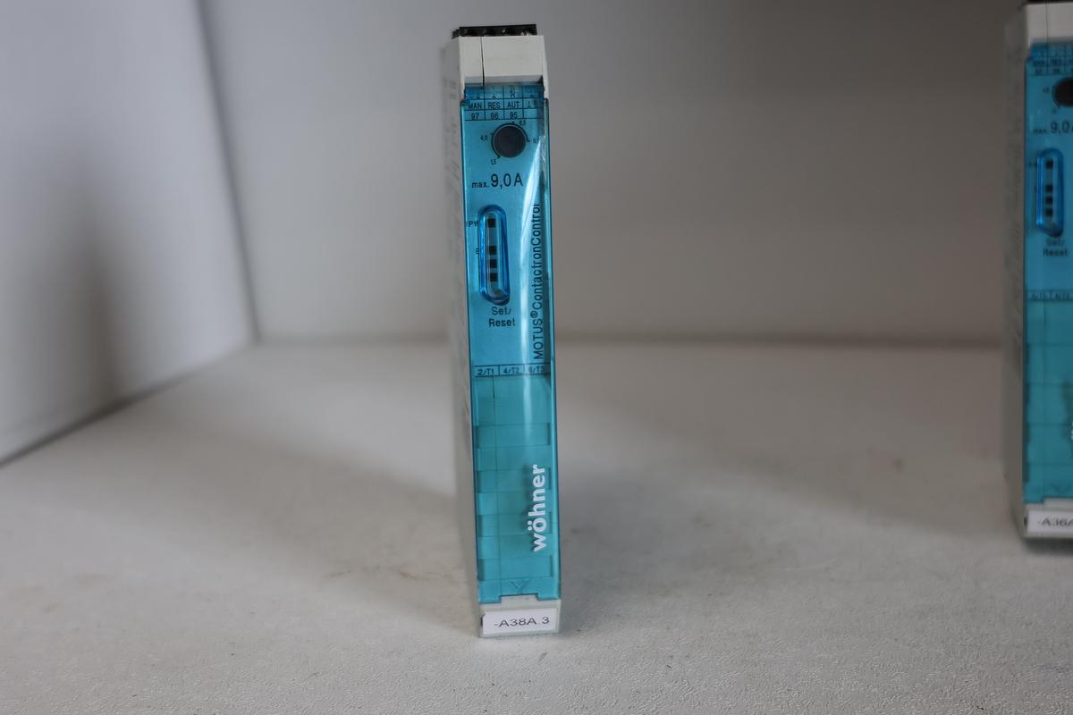 Used Wohner MOTUS Contactron Control 9,0A Hybrid Motor Starter 36111 GHA-54