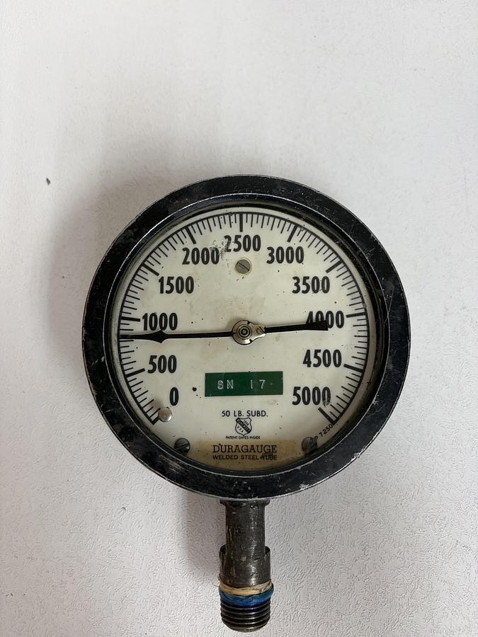 Used Ashcroft Duragauge Pressure Gauge 5000 psi 