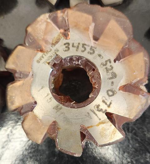 Used Lot of 6 - Assorted Sizes Used Concave Milling Cutters 3"-3-1/4" Diam - GHB-49