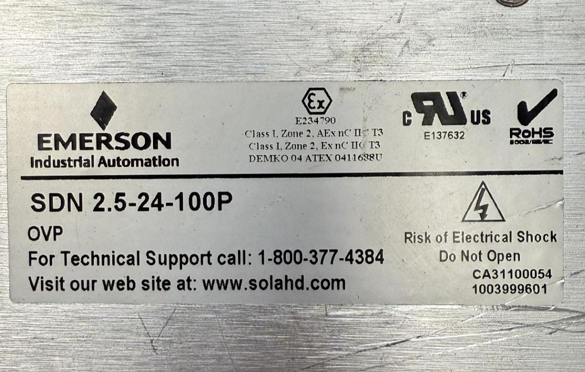 Used Sola Power Supply, SDN 2.5-24-100P TESTER GHA-170
