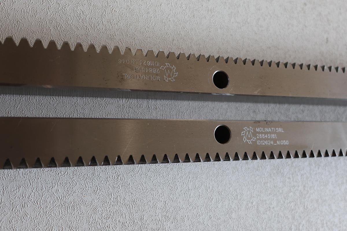Used Molinati SRL CNC Precision Gear Rack Pair 35.5" P/N 23843836 Used