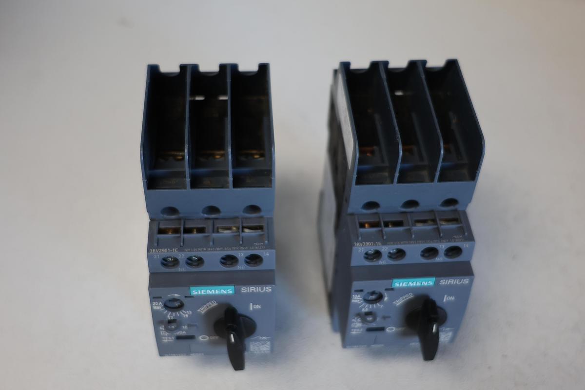 Used (Lot of 2) Siemens 3RV2021-4BA10 Circuit Breaker Class 10 Motor Protection GHA-161