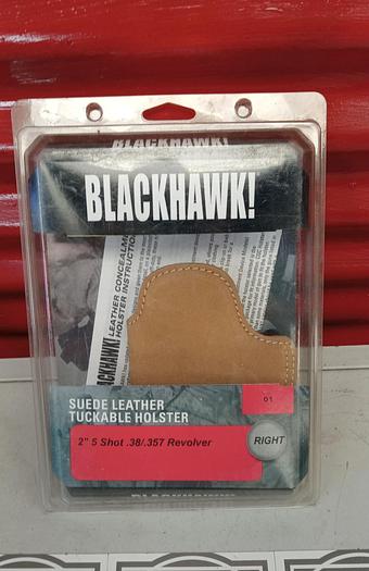 BLACKHAWK! Suede Leather Tuckable Holster 2" 5 shot .38/.357 Revolver-GHC-1-(A2)