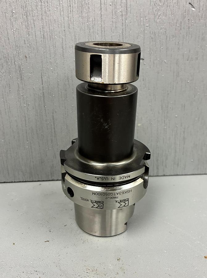 Used KENNAMETAL HSK63ATG050100M COLLET CHUCK TOOL HOLDER HSK63A GHC-6