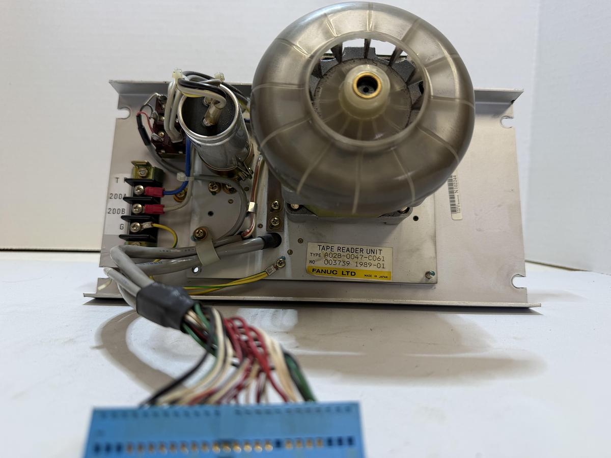 Used FANUC A02B-0047-C061 Tape Reader Assembly w/ A90L-0001-0114 Motor – CNC