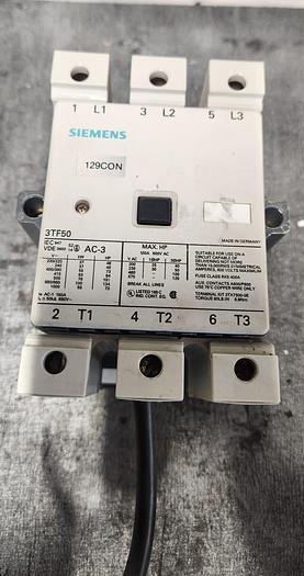 Used SIEMENS 3TF50 160 AMP 600 VOLTS MOTOR STARTER CONTACTOR -GHB-68