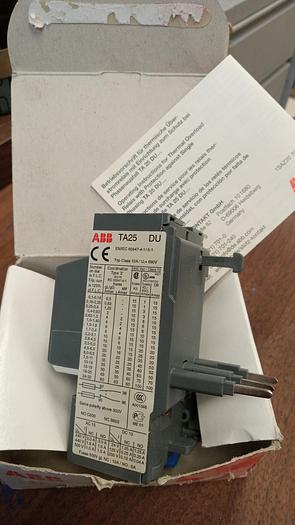 ABB TA25DU THERMAL OVERLOAD RELAY - GHB-58