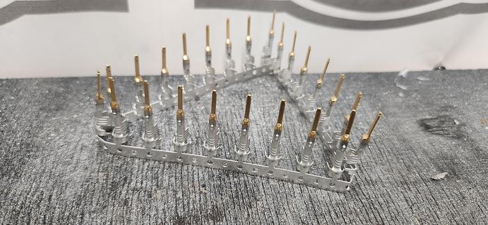 MX150L Male Terminal for 14-16 AWG Wire, Length 25.4mm, Gold Plated (lot of 24)- GHCC-D2