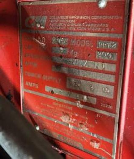 Parts Only CM Teckstar 2 Ton Electric Chain Hoist - Mdl RRT2